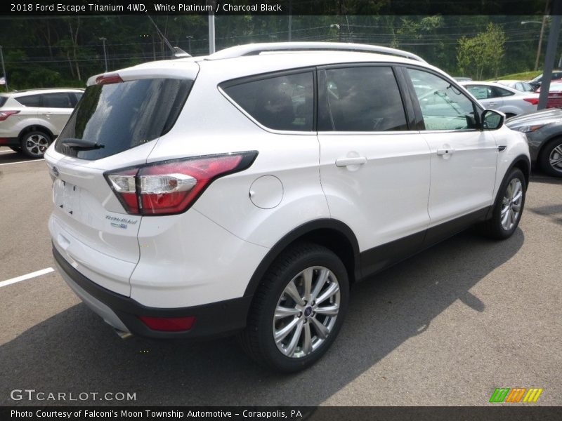 White Platinum / Charcoal Black 2018 Ford Escape Titanium 4WD