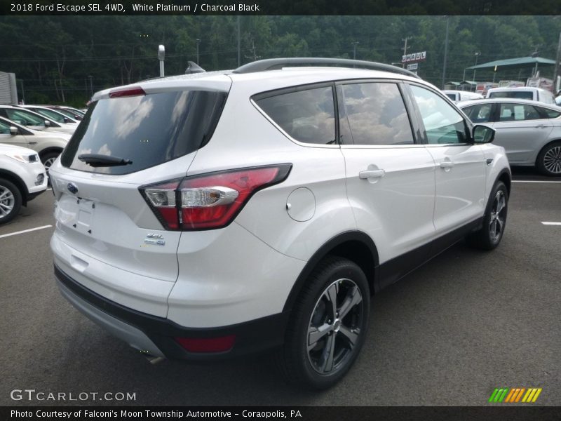 White Platinum / Charcoal Black 2018 Ford Escape SEL 4WD
