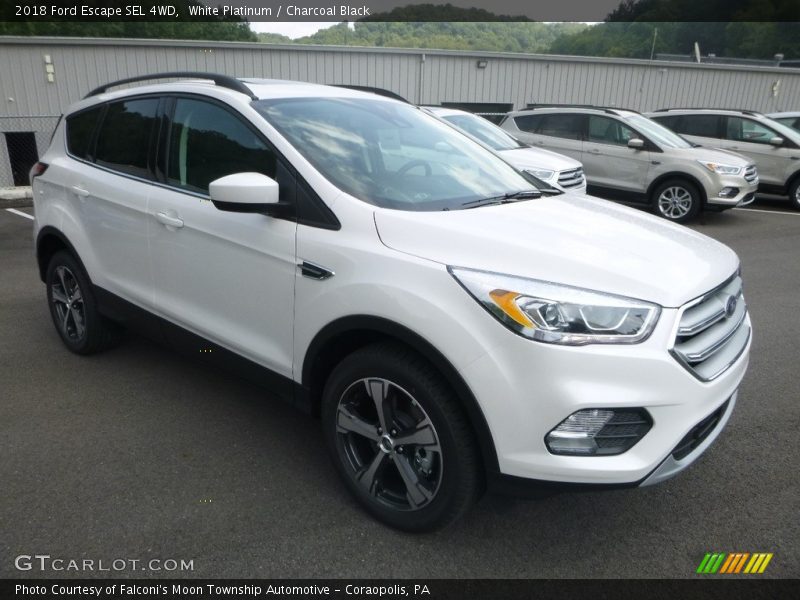 White Platinum / Charcoal Black 2018 Ford Escape SEL 4WD