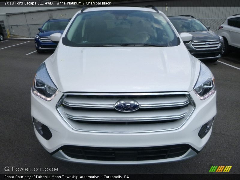 White Platinum / Charcoal Black 2018 Ford Escape SEL 4WD