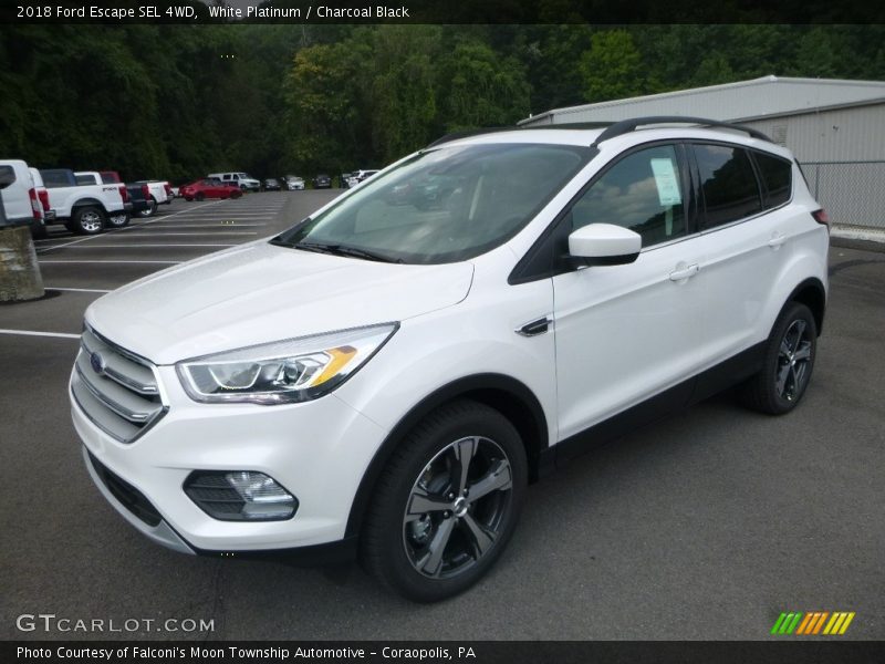 White Platinum / Charcoal Black 2018 Ford Escape SEL 4WD