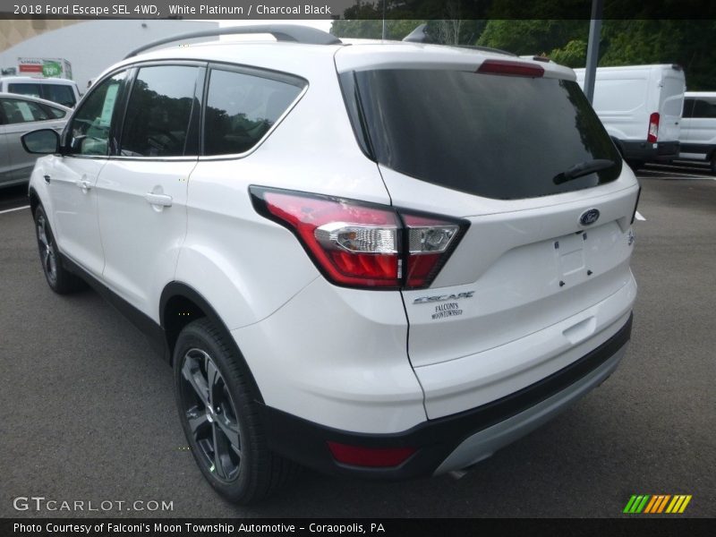 White Platinum / Charcoal Black 2018 Ford Escape SEL 4WD
