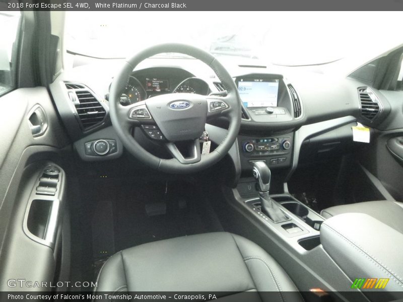 White Platinum / Charcoal Black 2018 Ford Escape SEL 4WD