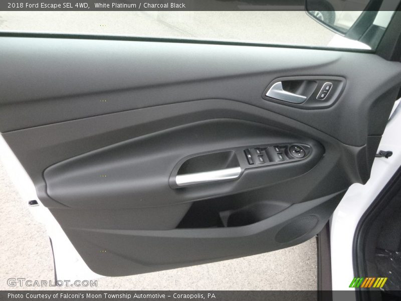 White Platinum / Charcoal Black 2018 Ford Escape SEL 4WD