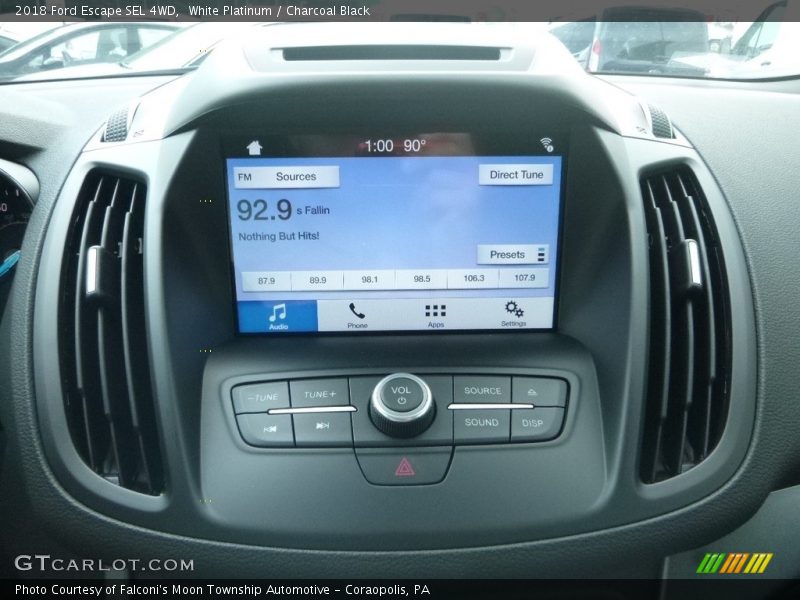 White Platinum / Charcoal Black 2018 Ford Escape SEL 4WD