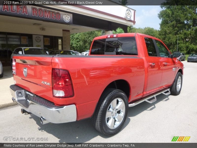 Flame Red / Black/Diesel Gray 2013 Ram 1500 SLT Quad Cab 4x4