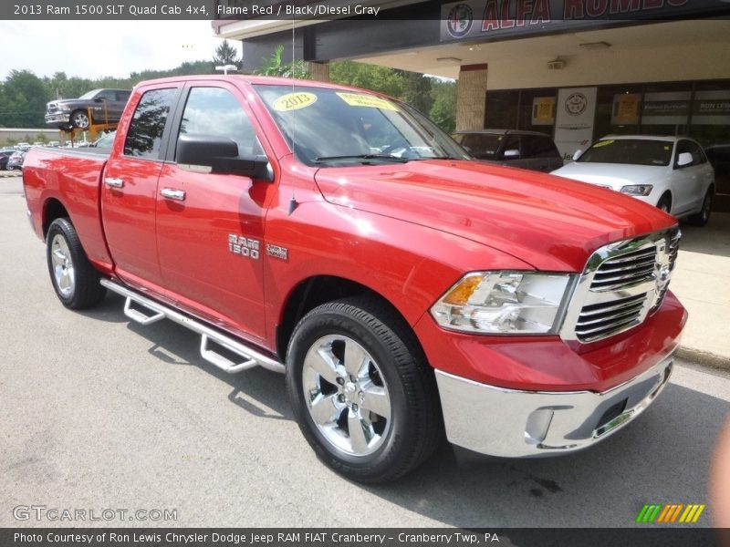 Flame Red / Black/Diesel Gray 2013 Ram 1500 SLT Quad Cab 4x4