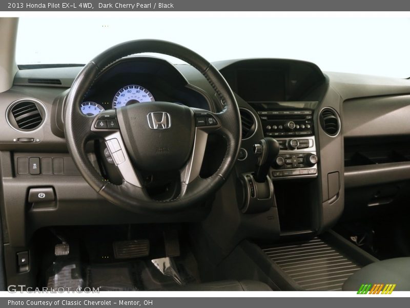 Dark Cherry Pearl / Black 2013 Honda Pilot EX-L 4WD