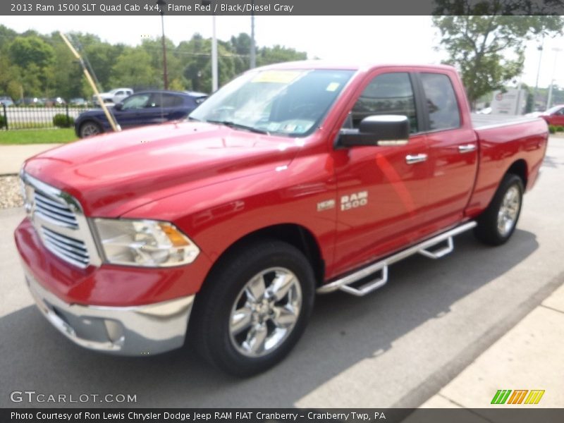 Flame Red / Black/Diesel Gray 2013 Ram 1500 SLT Quad Cab 4x4