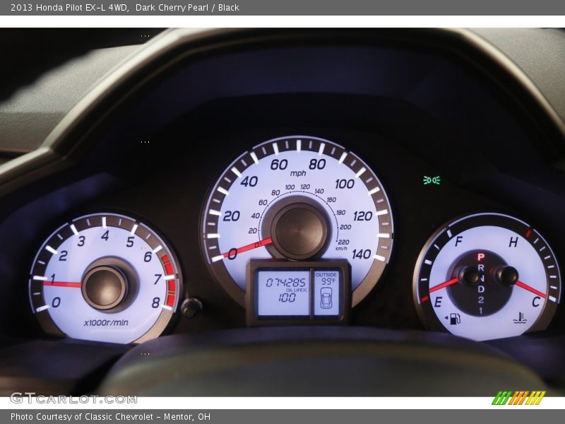 Dark Cherry Pearl / Black 2013 Honda Pilot EX-L 4WD