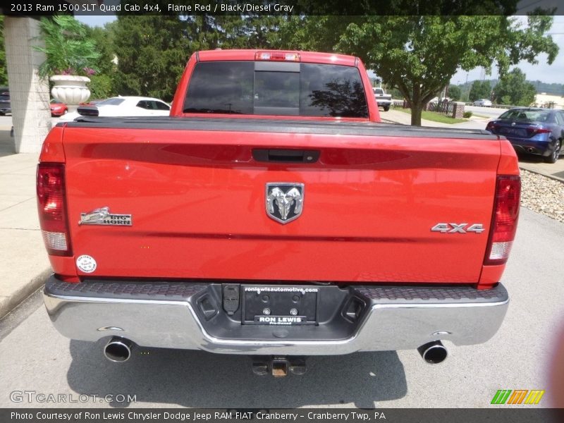 Flame Red / Black/Diesel Gray 2013 Ram 1500 SLT Quad Cab 4x4