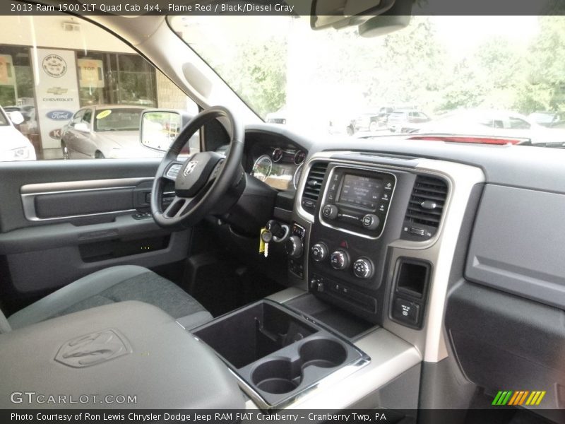 Flame Red / Black/Diesel Gray 2013 Ram 1500 SLT Quad Cab 4x4