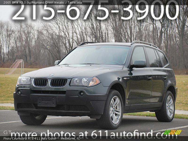 Highland Green Metallic / Terracotta 2005 BMW X3 3.0i