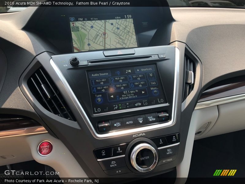 Fathom Blue Pearl / Graystone 2016 Acura MDX SH-AWD Technology