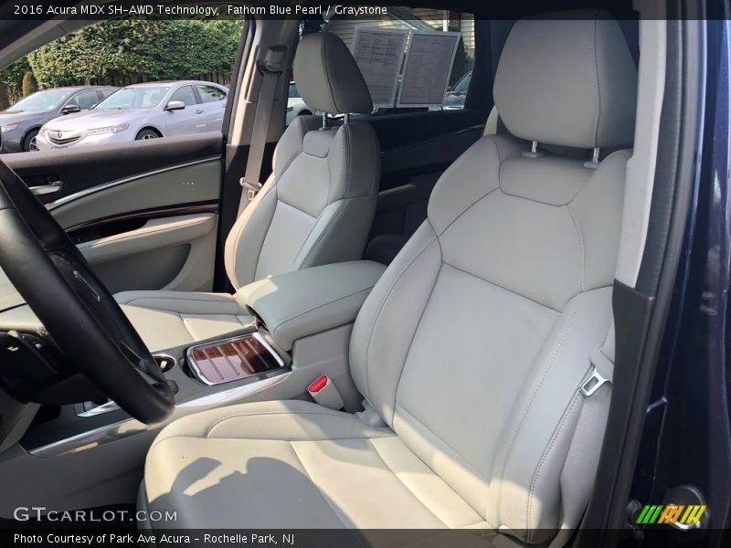 Fathom Blue Pearl / Graystone 2016 Acura MDX SH-AWD Technology