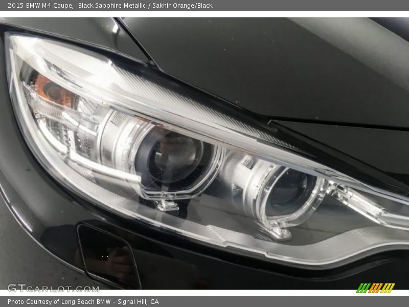 Black Sapphire Metallic / Sakhir Orange/Black 2015 BMW M4 Coupe