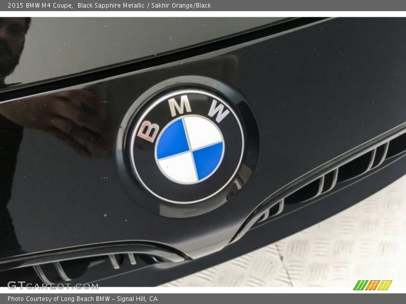 Black Sapphire Metallic / Sakhir Orange/Black 2015 BMW M4 Coupe