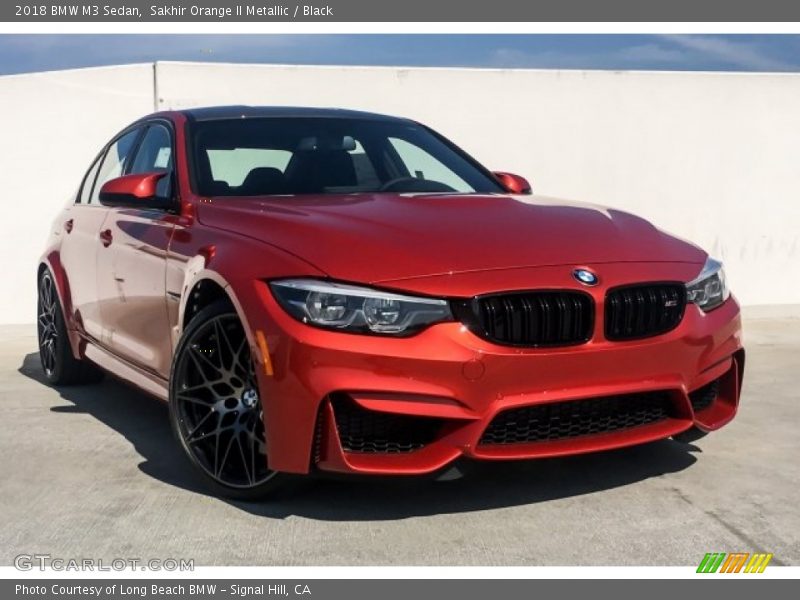 Sakhir Orange II Metallic / Black 2018 BMW M3 Sedan