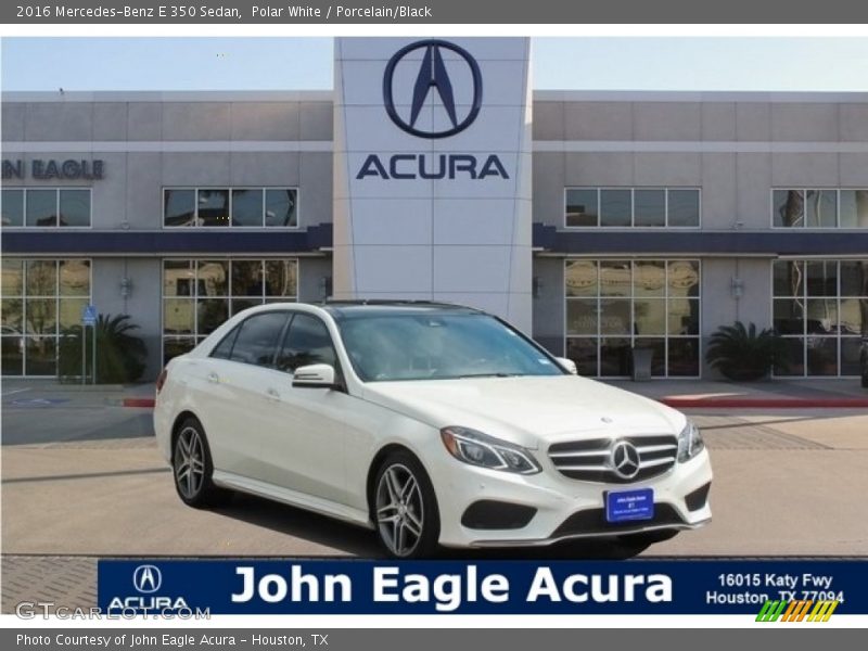 Polar White / Porcelain/Black 2016 Mercedes-Benz E 350 Sedan