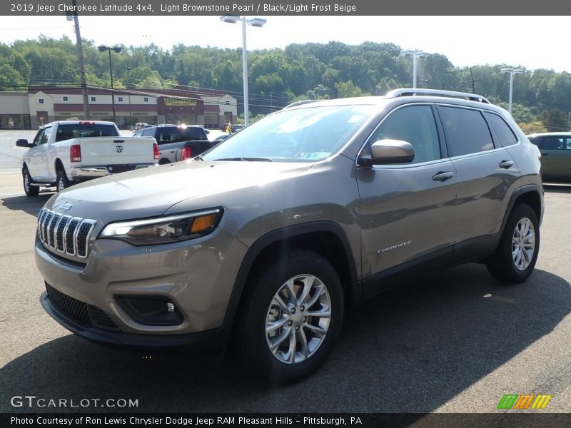 Light Brownstone Pearl / Black/Light Frost Beige 2019 Jeep Cherokee Latitude 4x4