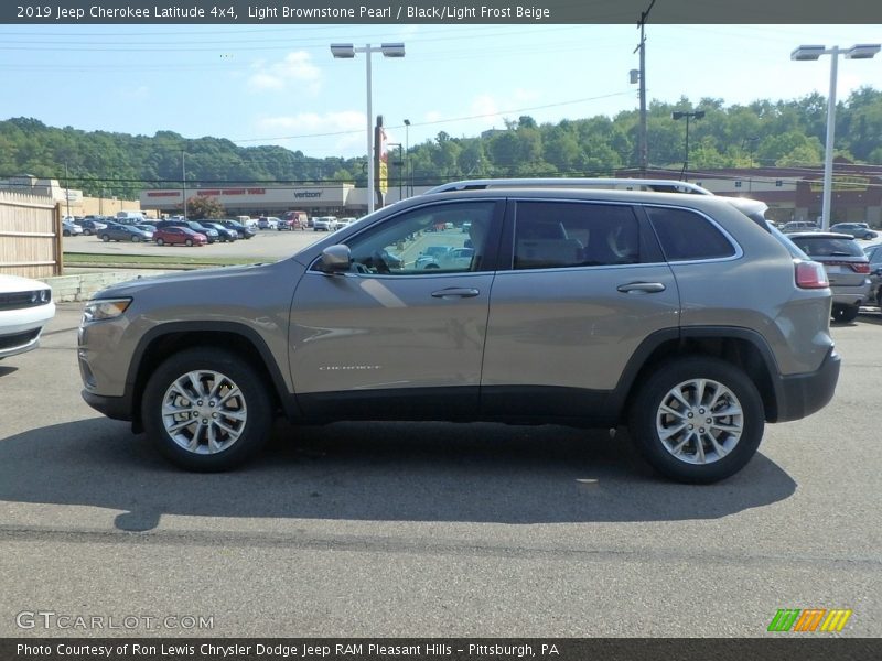 Light Brownstone Pearl / Black/Light Frost Beige 2019 Jeep Cherokee Latitude 4x4