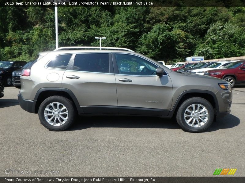 Light Brownstone Pearl / Black/Light Frost Beige 2019 Jeep Cherokee Latitude 4x4