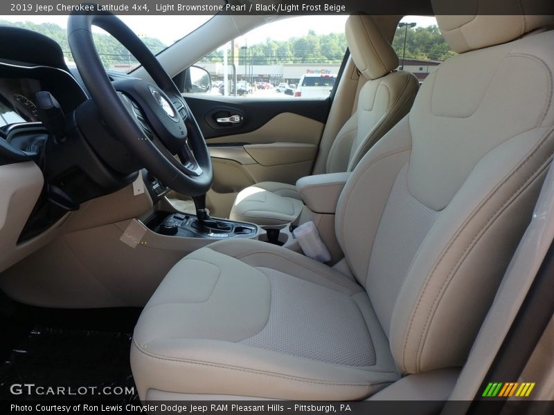 Light Brownstone Pearl / Black/Light Frost Beige 2019 Jeep Cherokee Latitude 4x4