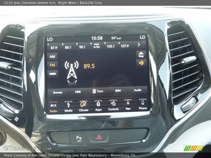 Bright White / Black/Ski Grey 2019 Jeep Cherokee Limited 4x4