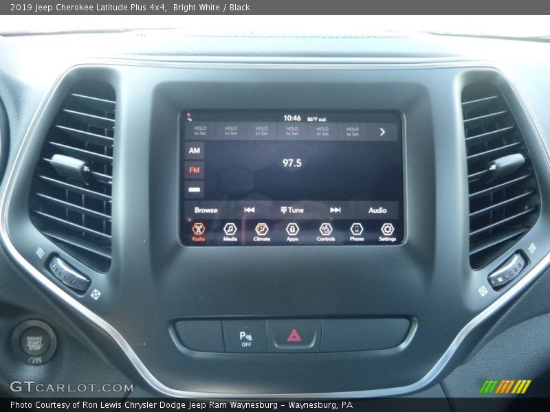 Bright White / Black 2019 Jeep Cherokee Latitude Plus 4x4