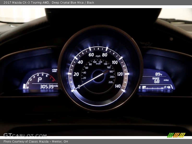 Deep Crystal Blue Mica / Black 2017 Mazda CX-3 Touring AWD