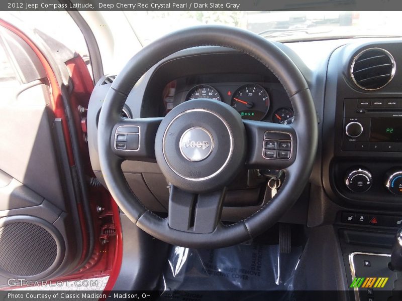 Deep Cherry Red Crystal Pearl / Dark Slate Gray 2012 Jeep Compass Latitude