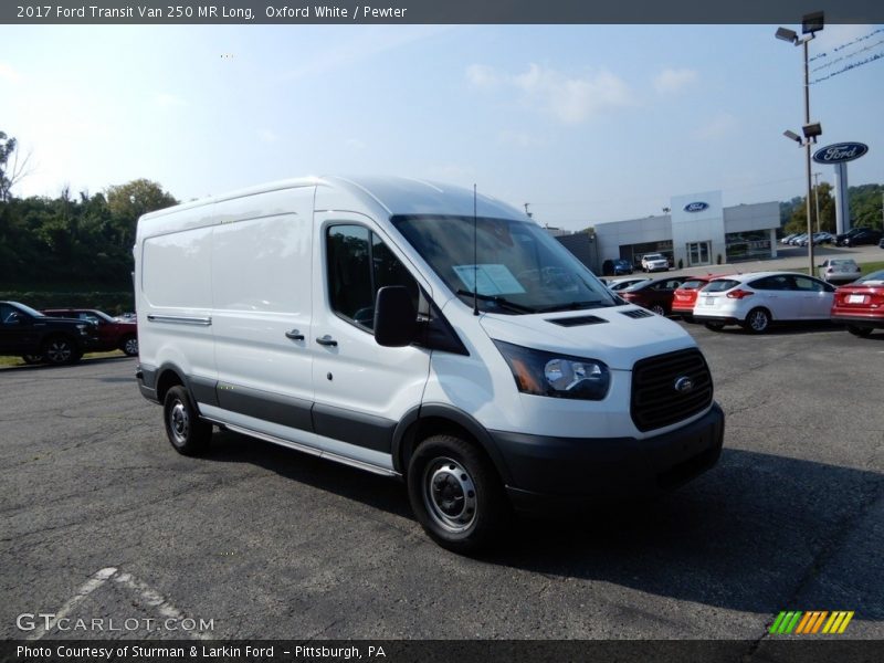 Oxford White / Pewter 2017 Ford Transit Van 250 MR Long