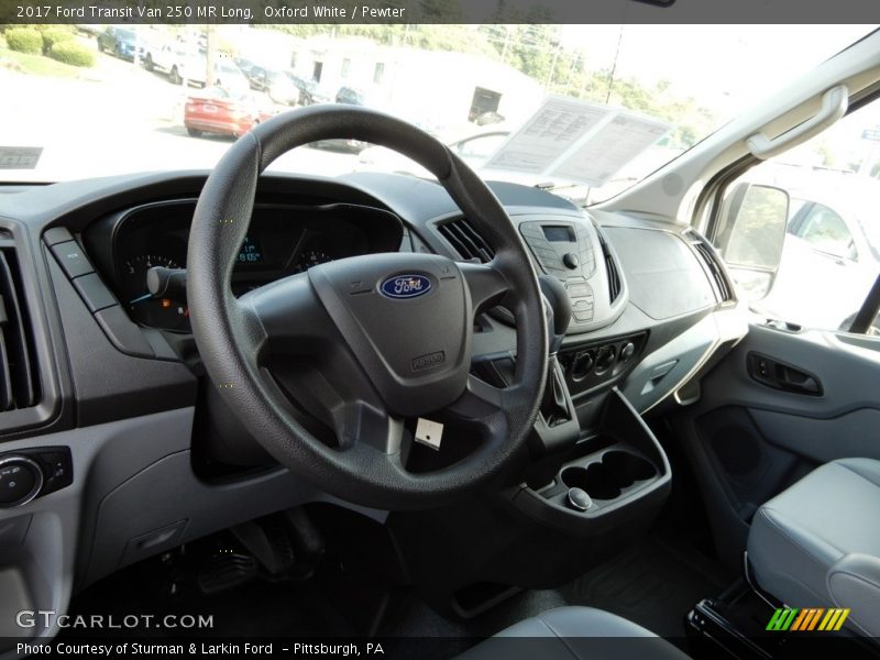 Oxford White / Pewter 2017 Ford Transit Van 250 MR Long