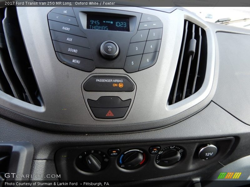 Oxford White / Pewter 2017 Ford Transit Van 250 MR Long