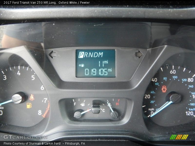 Oxford White / Pewter 2017 Ford Transit Van 250 MR Long