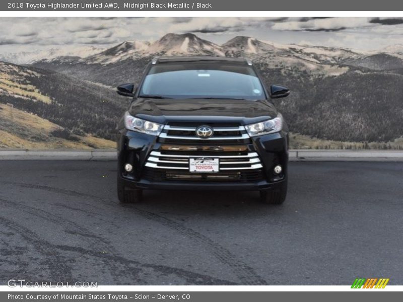 Midnight Black Metallic / Black 2018 Toyota Highlander Limited AWD