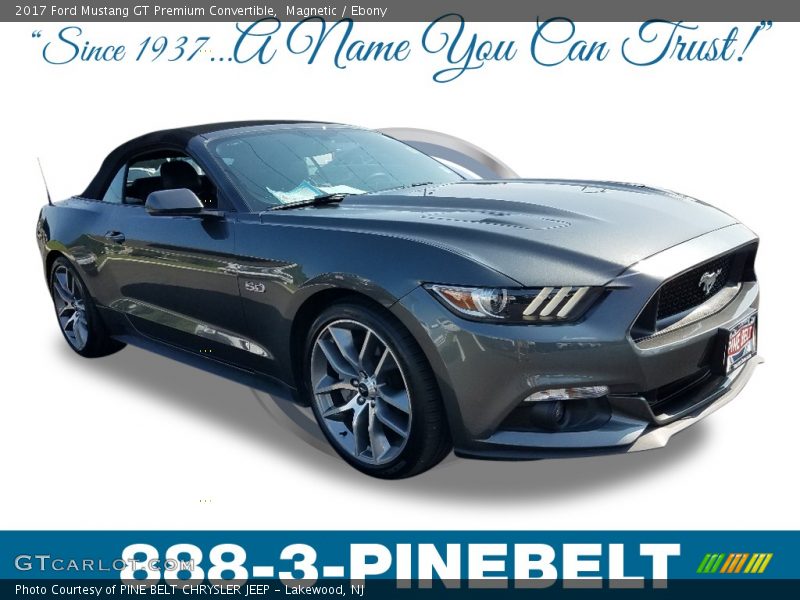 Magnetic / Ebony 2017 Ford Mustang GT Premium Convertible