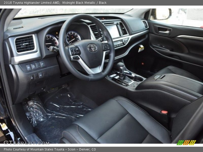 Midnight Black Metallic / Black 2018 Toyota Highlander Limited AWD