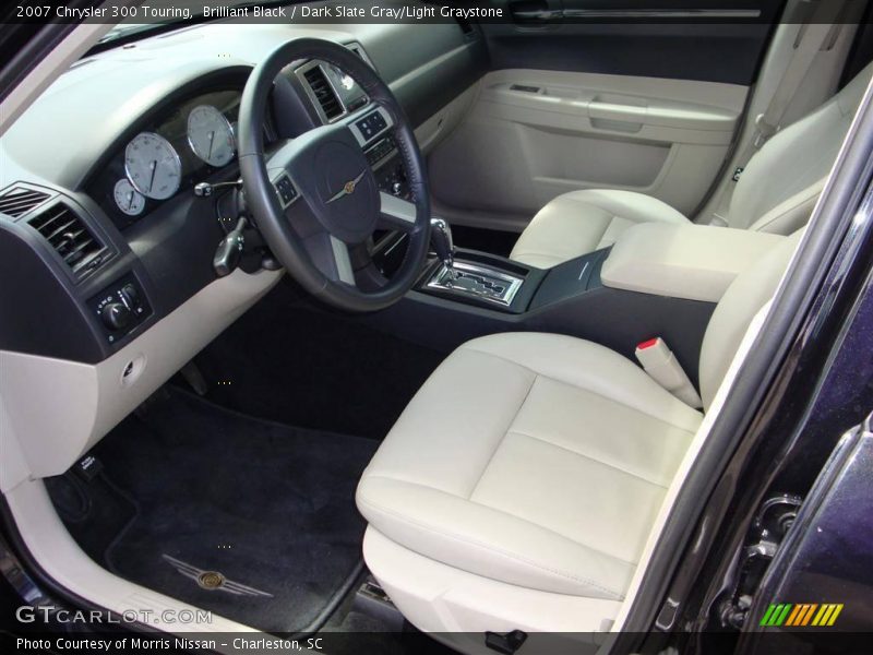 Brilliant Black / Dark Slate Gray/Light Graystone 2007 Chrysler 300 Touring