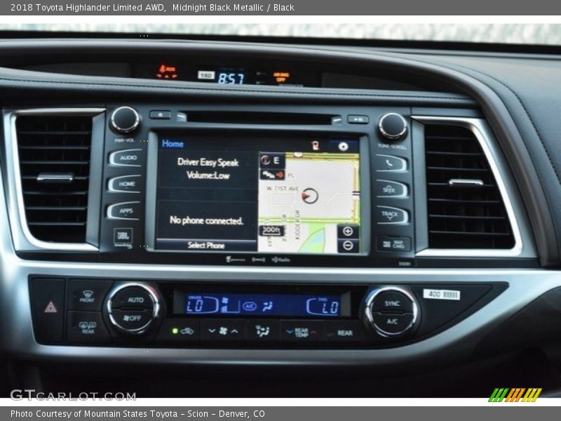 Midnight Black Metallic / Black 2018 Toyota Highlander Limited AWD