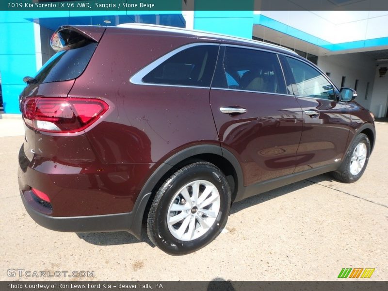 Sangria / Stone Beige 2019 Kia Sorento LX V6 AWD