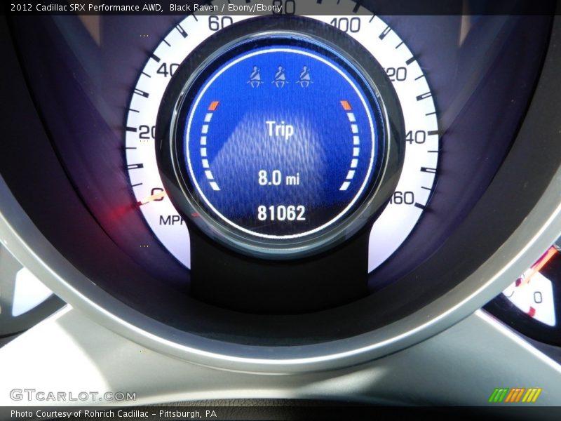 Black Raven / Ebony/Ebony 2012 Cadillac SRX Performance AWD