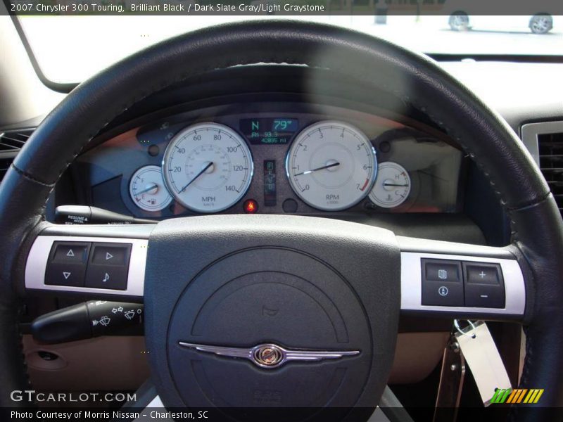 Brilliant Black / Dark Slate Gray/Light Graystone 2007 Chrysler 300 Touring