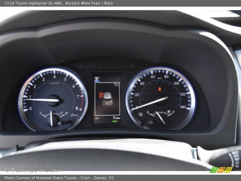 Blizzard White Pearl / Black 2018 Toyota Highlander SE AWD