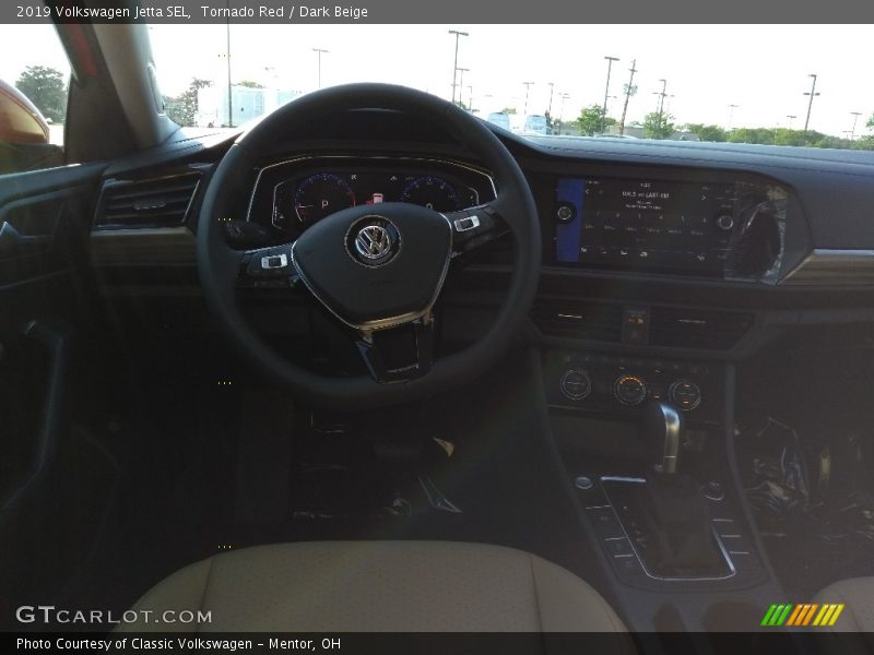 Tornado Red / Dark Beige 2019 Volkswagen Jetta SEL