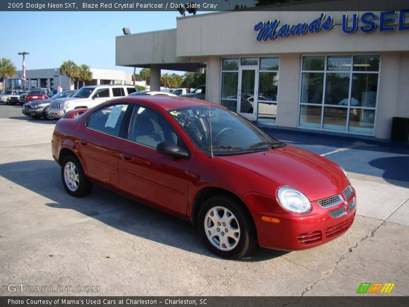 Blaze Red Crystal Pearlcoat / Dark Slate Gray 2005 Dodge Neon SXT