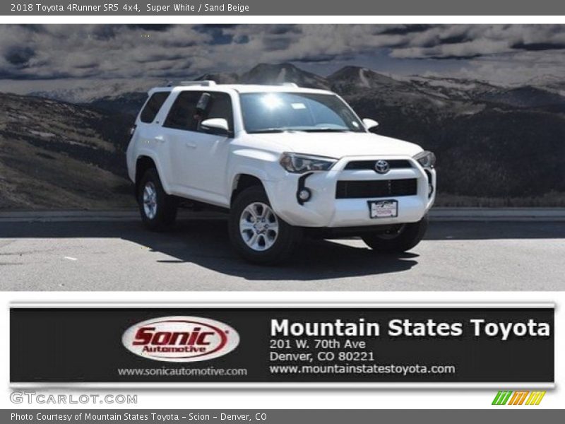 Super White / Sand Beige 2018 Toyota 4Runner SR5 4x4