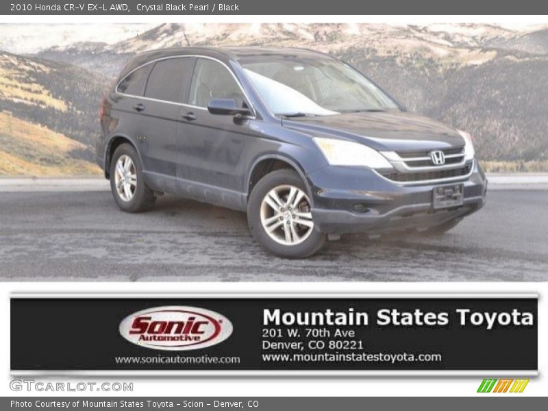 Crystal Black Pearl / Black 2010 Honda CR-V EX-L AWD