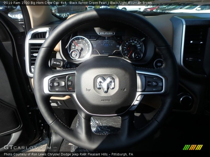 Black Forest Green Pearl / Black/Light Mountain Brown 2019 Ram 1500 Big Horn Crew Cab 4x4