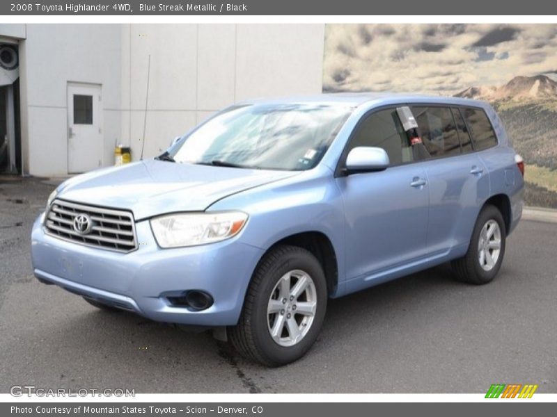 Blue Streak Metallic / Black 2008 Toyota Highlander 4WD